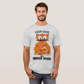 HOUD CALM EN ORDE PIZZA Senor Gato™ Funny T-shirt (Voorkant volledig)