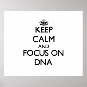 Houd Calm en richt zich op DNA Poster