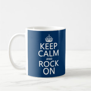 Houd Calm en Rock aan (om het even welke achtergro Koffiemok