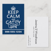 Houd Calm en roep een Agent Visitekaartje (Voorkant / Achterkant)