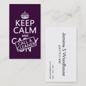 Houd Calm en roep een Cleaner Visitekaartje (Voorkant / Achterkant)