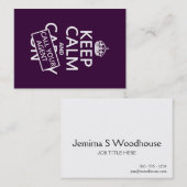 Houd Calm en roep Uw Agent (om het even welke kleu Visitekaartje (Voorkant / Achterkant)