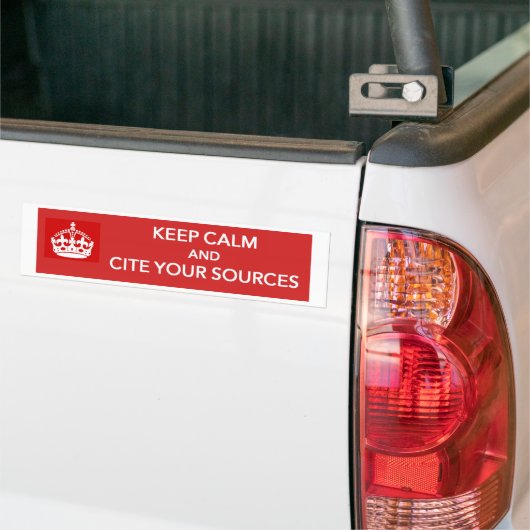 Houd Calm en roteer Uw Bronnen Bumpersticker (Op Truck)