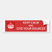 Houd Calm en roteer Uw Bronnen Bumpersticker (Voorkant)