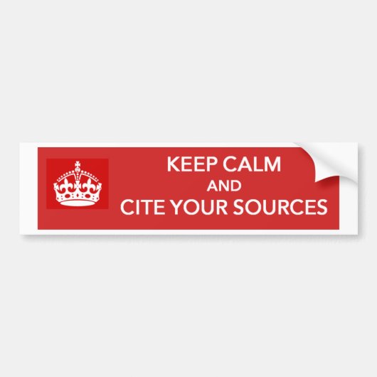 Houd Calm en roteer Uw Bronnen Bumpersticker (Voorkant)