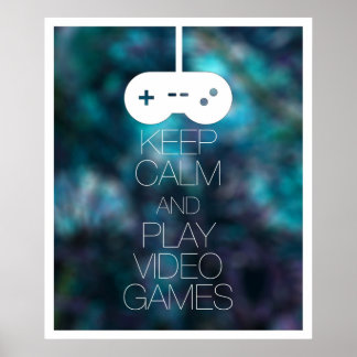 Houd Calm en Speel Videogames Poster