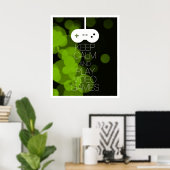 Houd Calm en Speel Videogames Poster (Thuiskantoor)