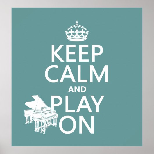 Houd Calm en Spel op (Piano) (om het even welke ac Poster (Voorkant)