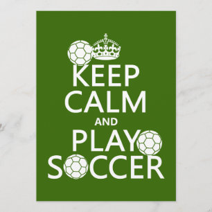 Houd Calm en Spel Voetbal (om het even welke kleur Kaart