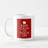 Houd Calm en TEACH op rood Koffiemok (Links)