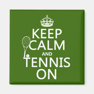 Houd Calm en Tennis aan (om het even welke achterg Magneet