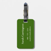 Houd Calm en Tuba aan (om het even welke achtergro Bagagelabel (Achterkant verticaal)