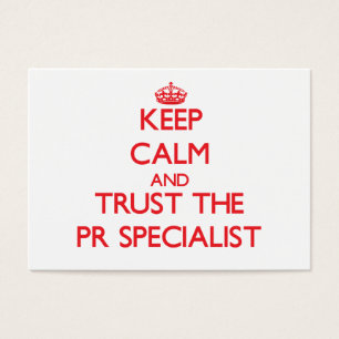 Houd Calm en vertrouw op de Pr Specialist Visitekaartjes