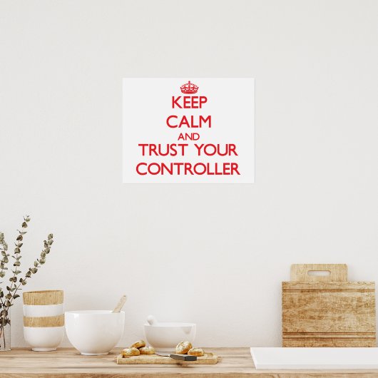 Houd Calm en vertrouw op Uw Controlemechanisme Poster (Keuken)