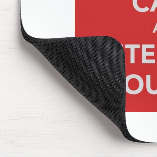 Houd Calm en verwijder uw bronnen Mousepad Muismat (Hoek)
