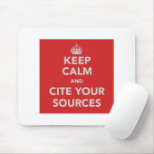 Houd Calm en verwijder uw bronnen Mousepad Muismat (Met muis)