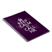 Houd Calm en Vraag u (om het even welke kleur) Notitieboek (Rechterzijde)