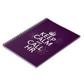 Houd Calm en Vraag u (om het even welke kleur) Notitieboek (Linkerzijde)