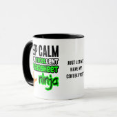 Houd Calm EXCELlent SPREADSHEET NINJA Mok (Voorkant links)