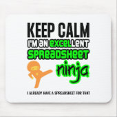 Houd Calm EXCELlent SPREADSHEET NINJA Muismat (Voorkant)