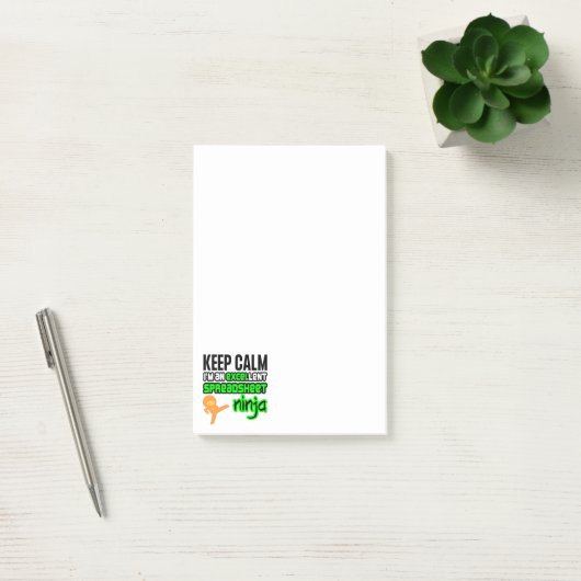 Houd Calm EXCELlent SPREADSHEET NINJA Post-it® Notes (Kantoor)