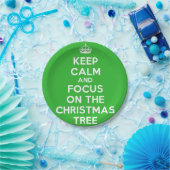 Houd Calm Focus-kerstboom Papieren Bordje (Feest)