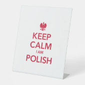 HOUD CALM I AM POLIST RECLAMEBORD MET VOETSTUK (Voorkant)