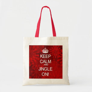 Houd Calm Kerstmis Rood cadeautas Tote Bag
