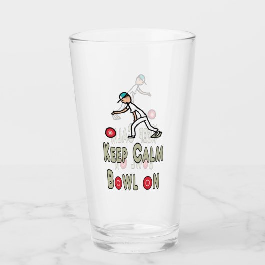 Houd Calm Lawn Bowls Glas (Voorkant)