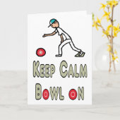 Houd Calm Lawn Bowls Kaart (Gele Bloem)