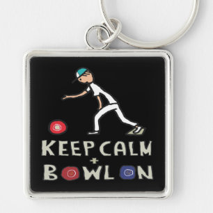 Houd Calm Lawn Bowls Sleutelhanger