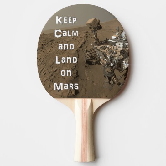 Houd Calm Mars Rover Ping Pong Paddle Tafeltennisbatje (Voorkant)