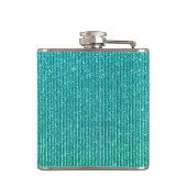 Houd Calm Persoonlijke Tekst op Turquoise Heupfles (Achterkant)