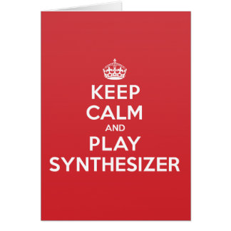 Houd Calm Play Synthesizer Greeting Note Card