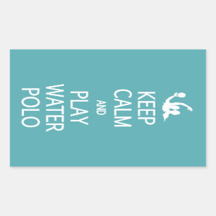 Houd Calm & Play Water Polo aangepaste stickers