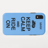 Houd Calm & Ride Op aangepaste monogram telefoonho Case-Mate iPhone Case (Achterkant (horizontaal))
