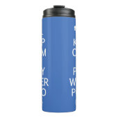 Houd Calm & speel de douanenaam van het Polo van h Thermosbeker (Voorkant)