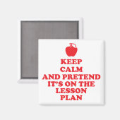 Houd Calm Teachers Magnet Magneet (Voorkant / Achterkant)