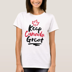 Houd Canada geweldig! Canadian Maple Leaf Make Aga T-shirt