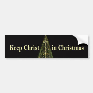 HOUD CHRIST IN CHRISTMAS-bumpersticker Bumpersticker