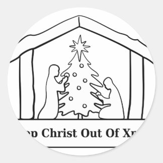 Houd Christ uit de kerstdagen, Sticker