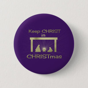 Houd Christus in de Buttonnen van Kerstmis Badges Ronde Button 5,7 Cm