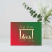Houd Christus in het Briefkaart van Kerstmis (Staand voorkant)