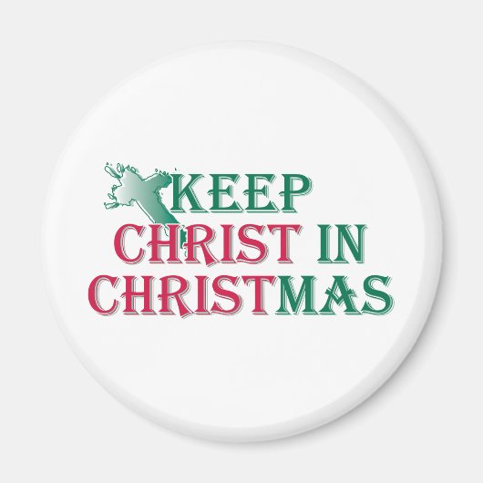 Houd Christus in Kerstmis - kruis Magneet (Voorkant)
