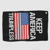 Houd de Amerikaanse Trumpless III Golfhanddoek (Horizontaal)