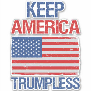 Houd de Amerikaanse Trumpless III Sticker