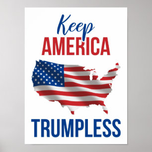 Houd de Amerikaanse Trumpless V Poster