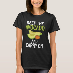 Houd de avocado en ga verder met de avocado t-shirt