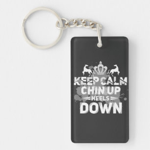 Houd de Chin van de Kalm omhoog Hoogte neer Sleutelhanger