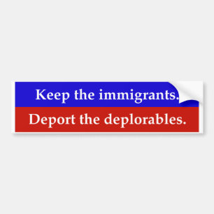 Houd de immigranten. Deporteer de betreurenswaardi Bumpersticker
